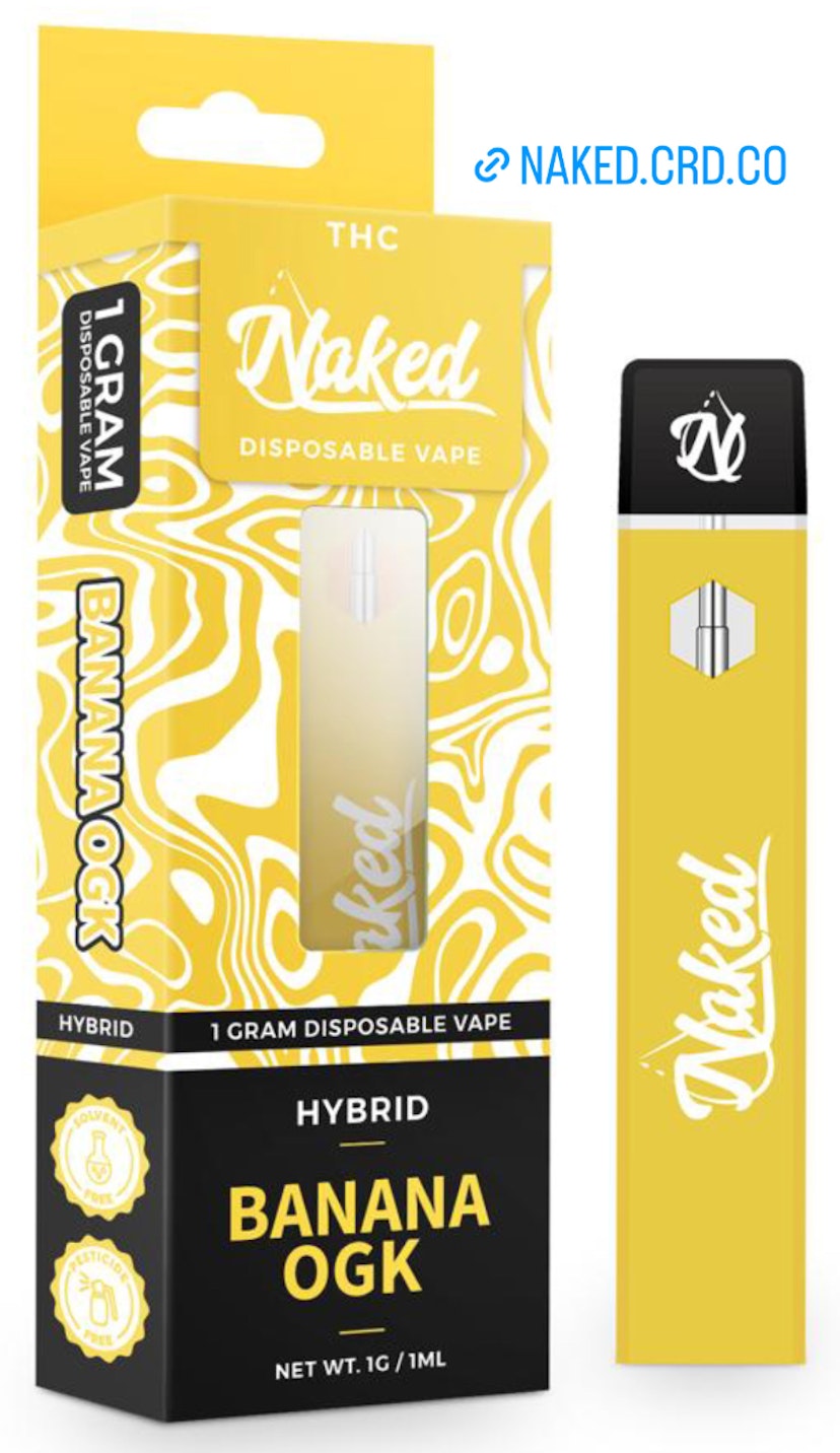 Naked Extracts | Disposable Vape - Banana OGK - 1g