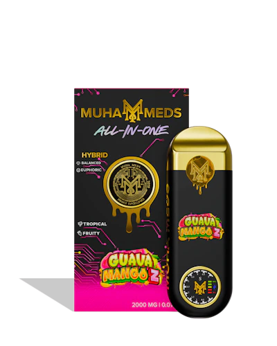 Muha Meds - 2g Disposable - Guava Mango Z - DISPOSABLES by Muha Meds at King of Budz