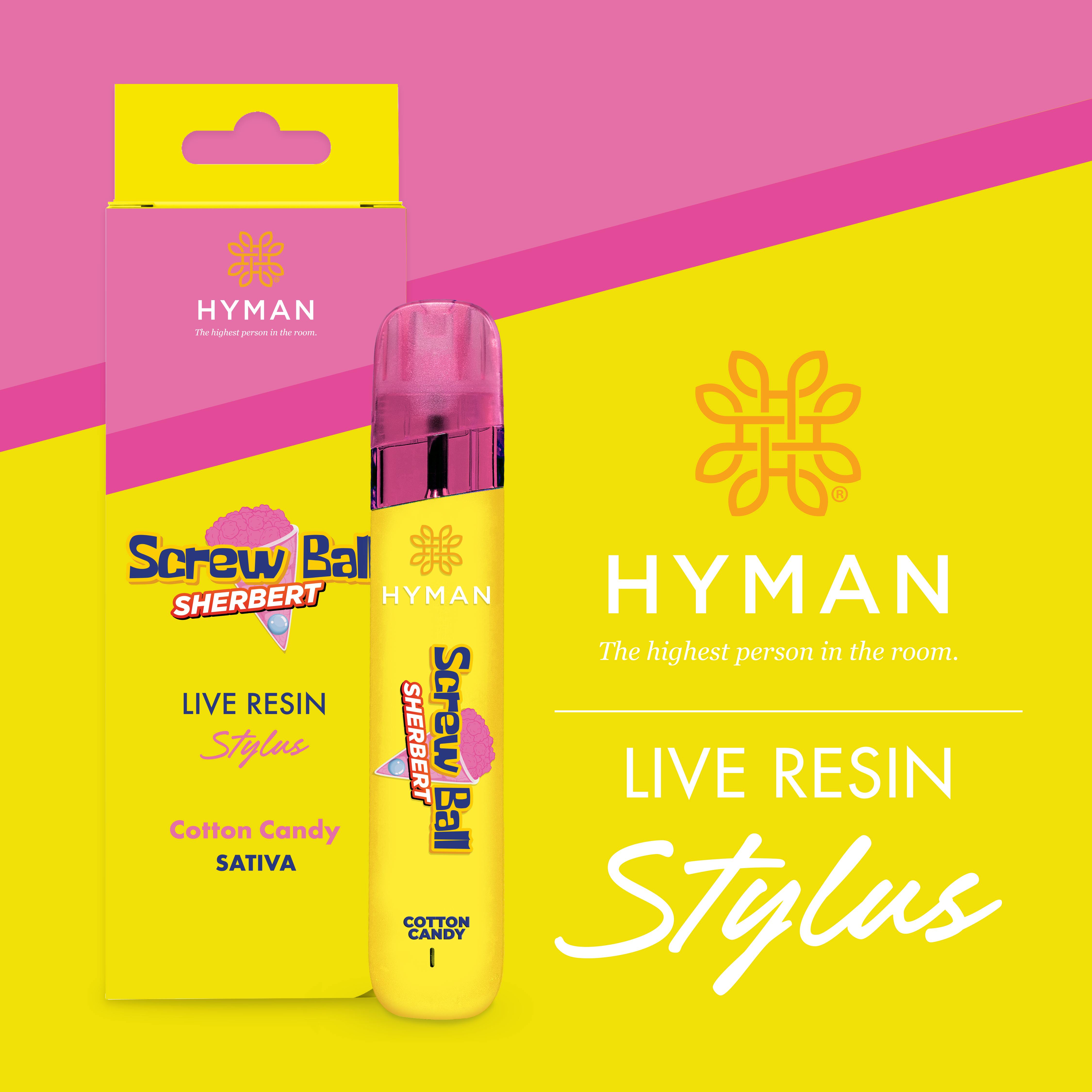 Hyman | Stylus | Screwball Sherbet | 1G Live Resin Disposable