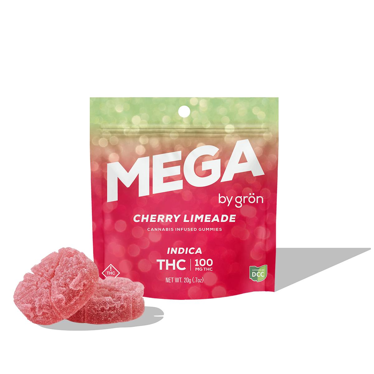 Photo of Grön THC Cherry Limeade Mega Discs – Indica