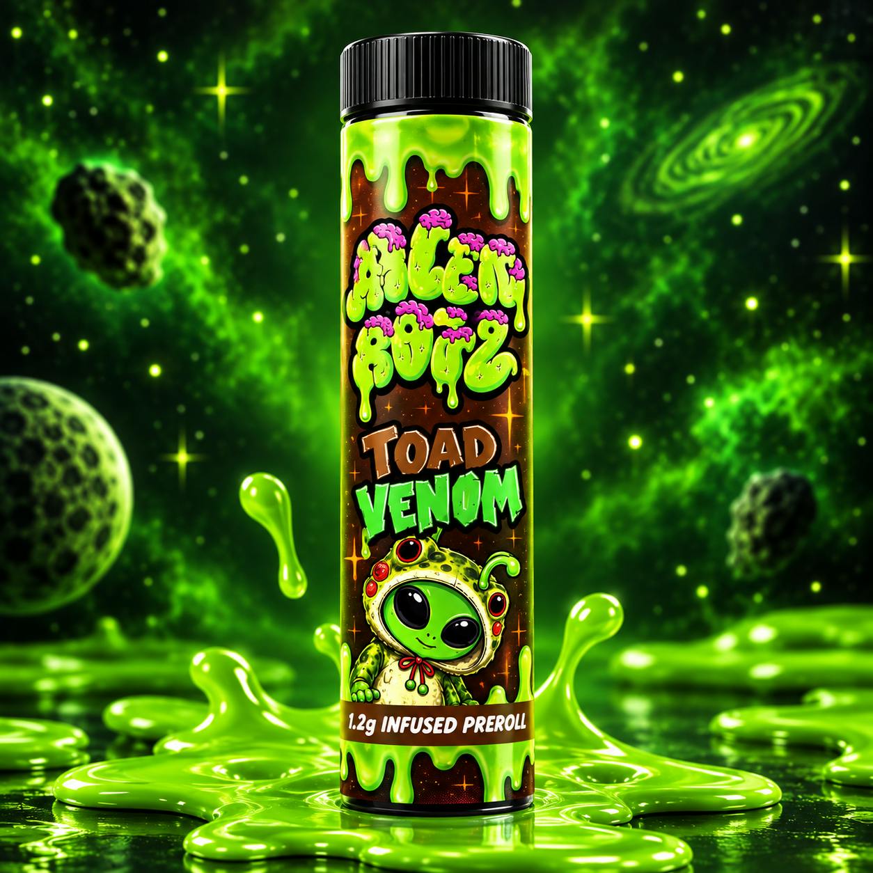 Alien Brainz - 1.2g Infused Preroll - Toad Venom