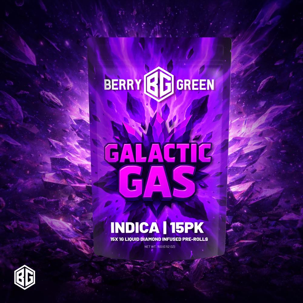 Berry Green - 15-Pack 1g Liquid Diamond Infused Prerolls - Galactic Gas