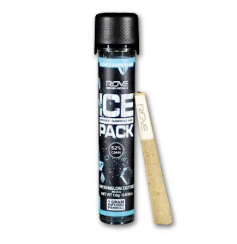 Rove | Watermelon Burst | Indica | Triple Infused Ice Packs (Rosin Hash and Diamonds) Infused Pre-roll | 1g-1