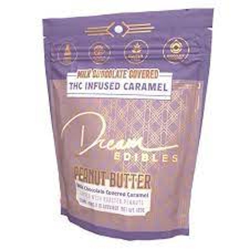 Dream Edibles | 100mg Caramels 10pk | Milk Choc. Peanut Butter