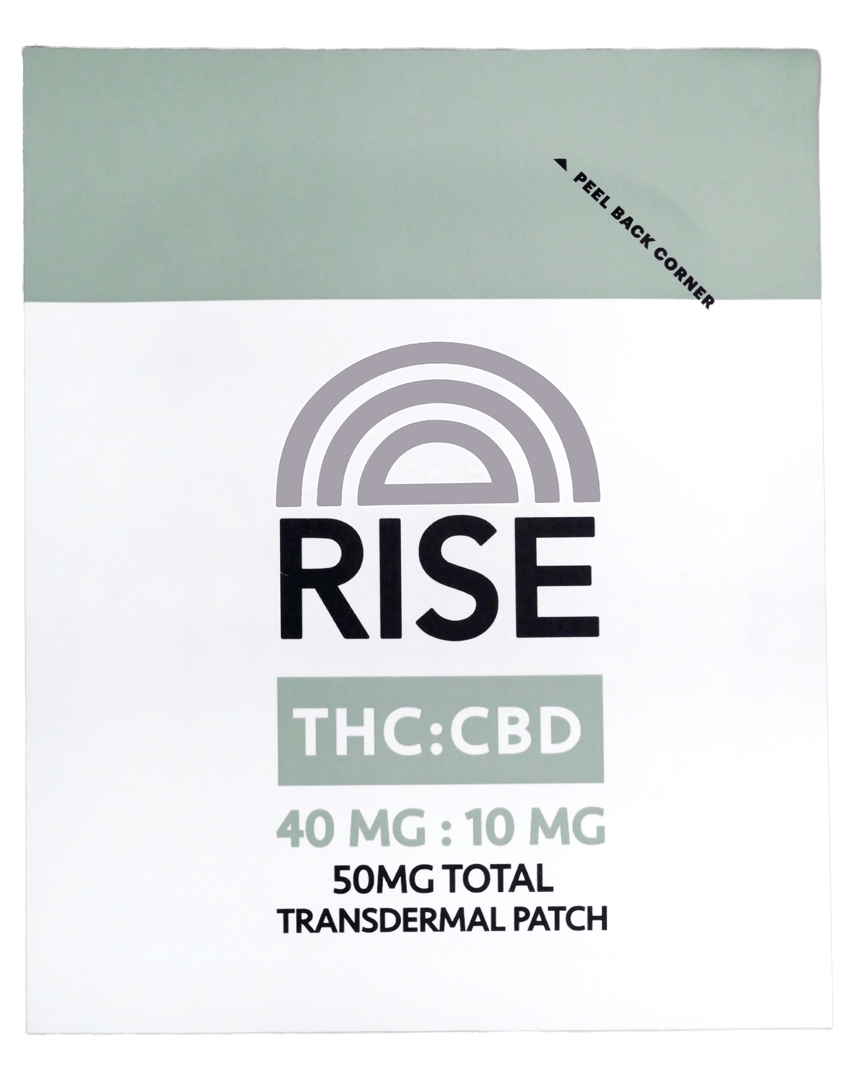Product: RISE | TRANSDERMAL PATCH - THC/CBD | 40MG/10MG