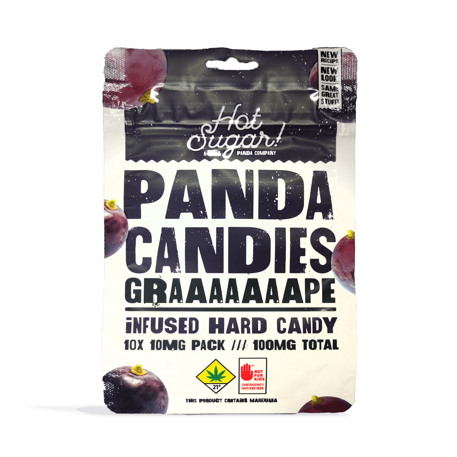 Grape Panda Candies 10pk 100mg Hot Sugar Have a Heart Ocean