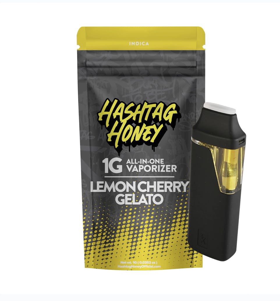 Vape | Hashtag Honey | Lemon Cherry Gelato | AIO | 1g