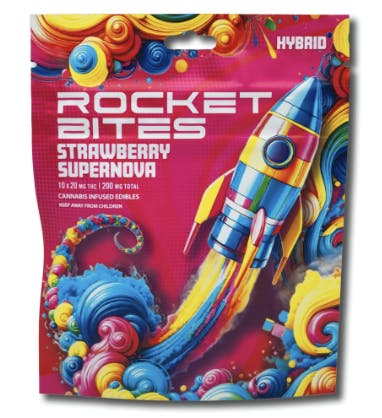 Product: Rocket Bites | Gummies - Strawberry Supernova - 200mg
