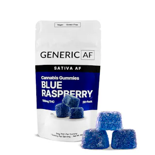 Generic AF | Gummy | Blue Raspberry | 100mg 20pk