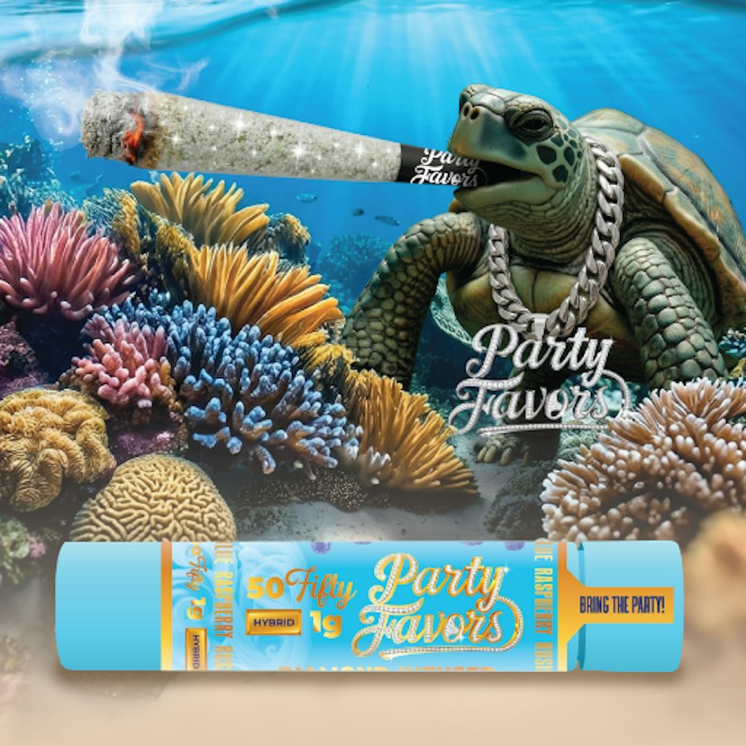 Party Favors | 1g Diamond Infused Preroll | Blue Raspberry Rush