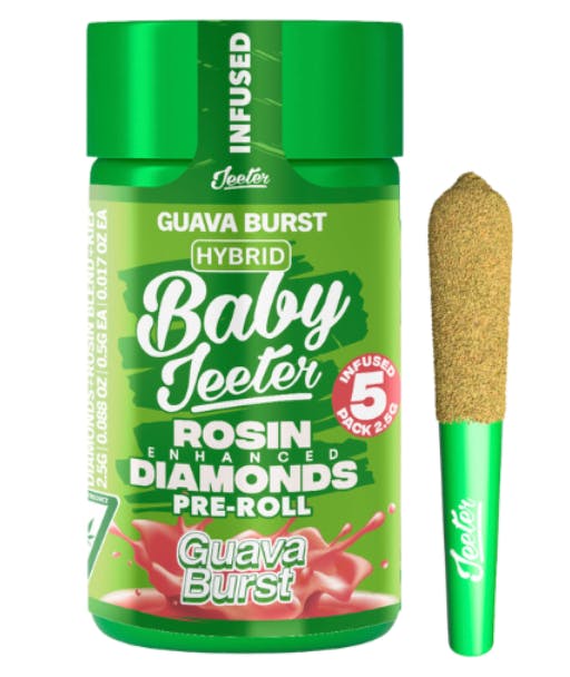 Product: Jeeter | Infused Pre-Roll 5-Pack - 2.5g - Guava Burst