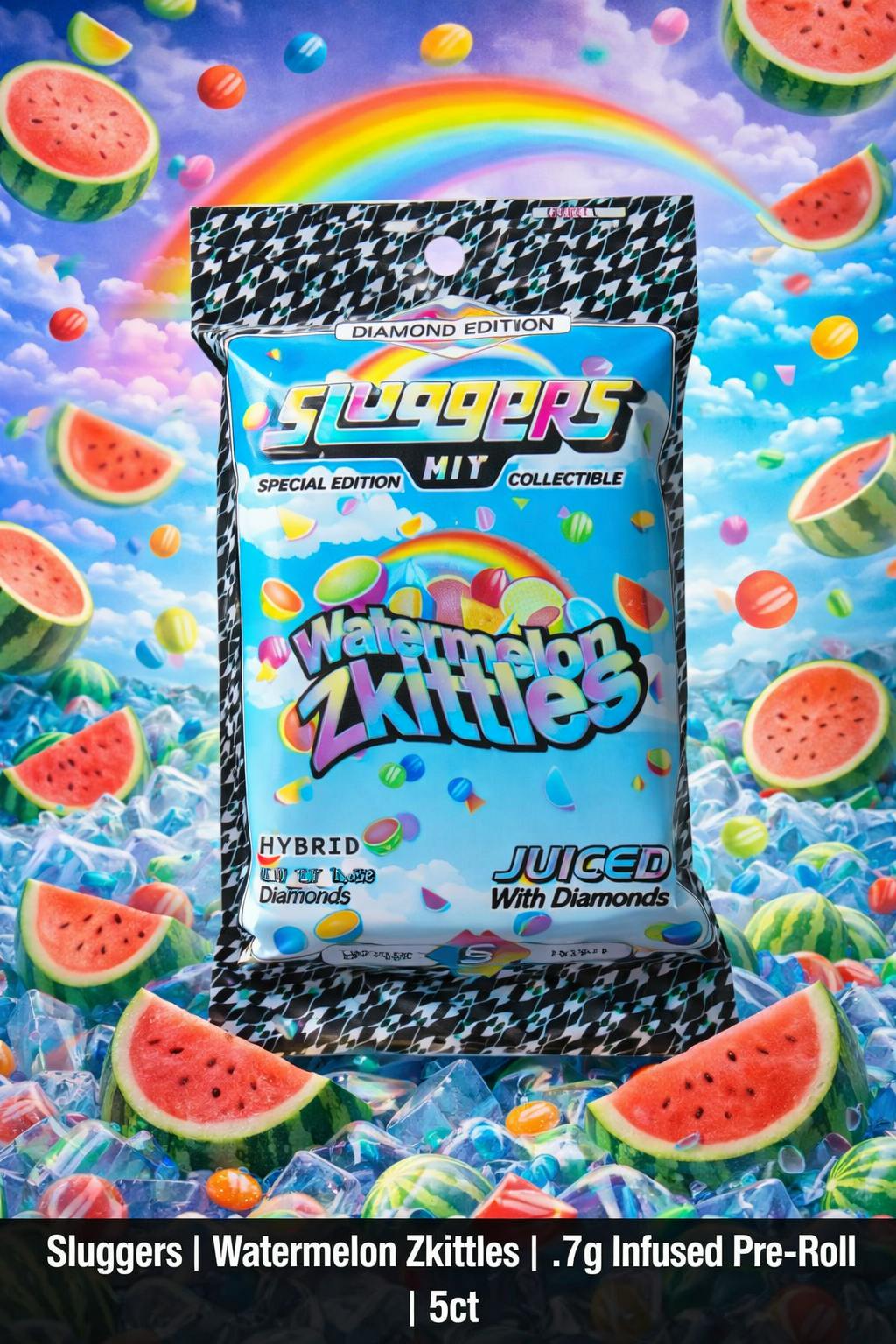 Product Sluggers | Watermelon Zkittles | .7g Infused Pre-Roll | 5ct