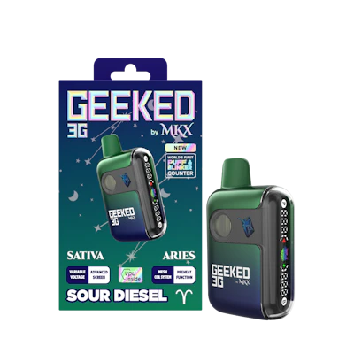 Geeked By MKX - 3g Disposable - Sour Diesel - Sativa