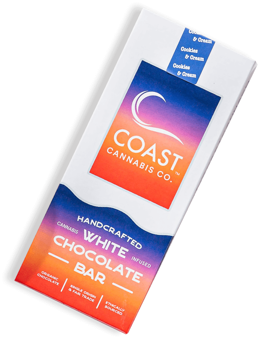 COAST Cannabis Co. Cookies & Cream | White Chocolate Bar