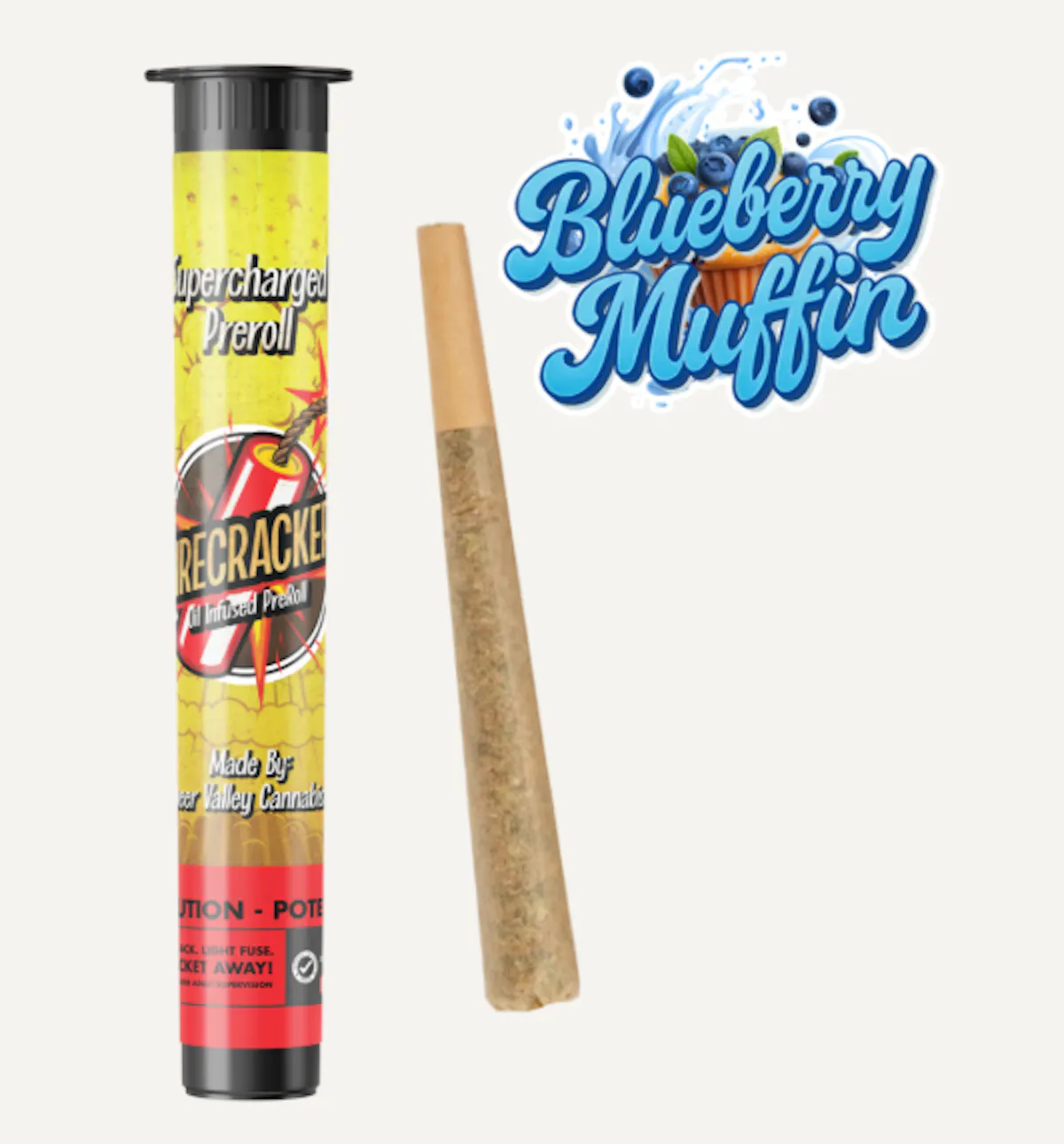 Firecracker Blueberry Muffin Infused Preroll 1g Pre-rolls | Firecracker