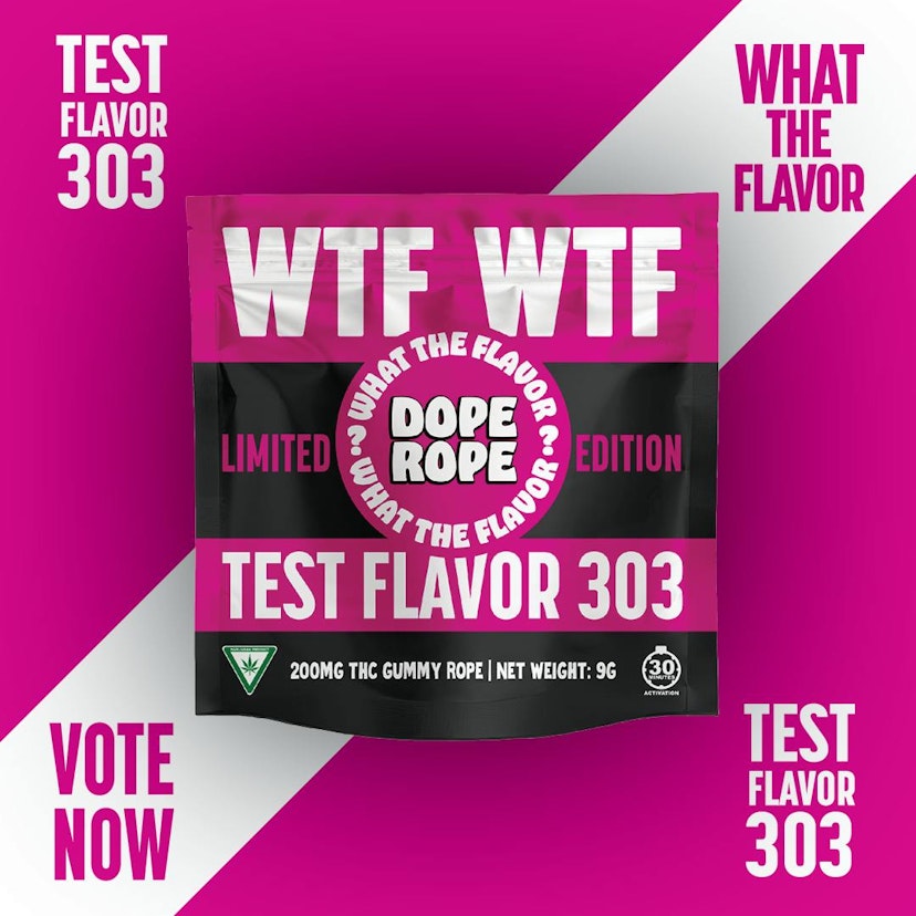 Dope Rope 200mg Gummies 'What The Flavor' Test Flavor 303