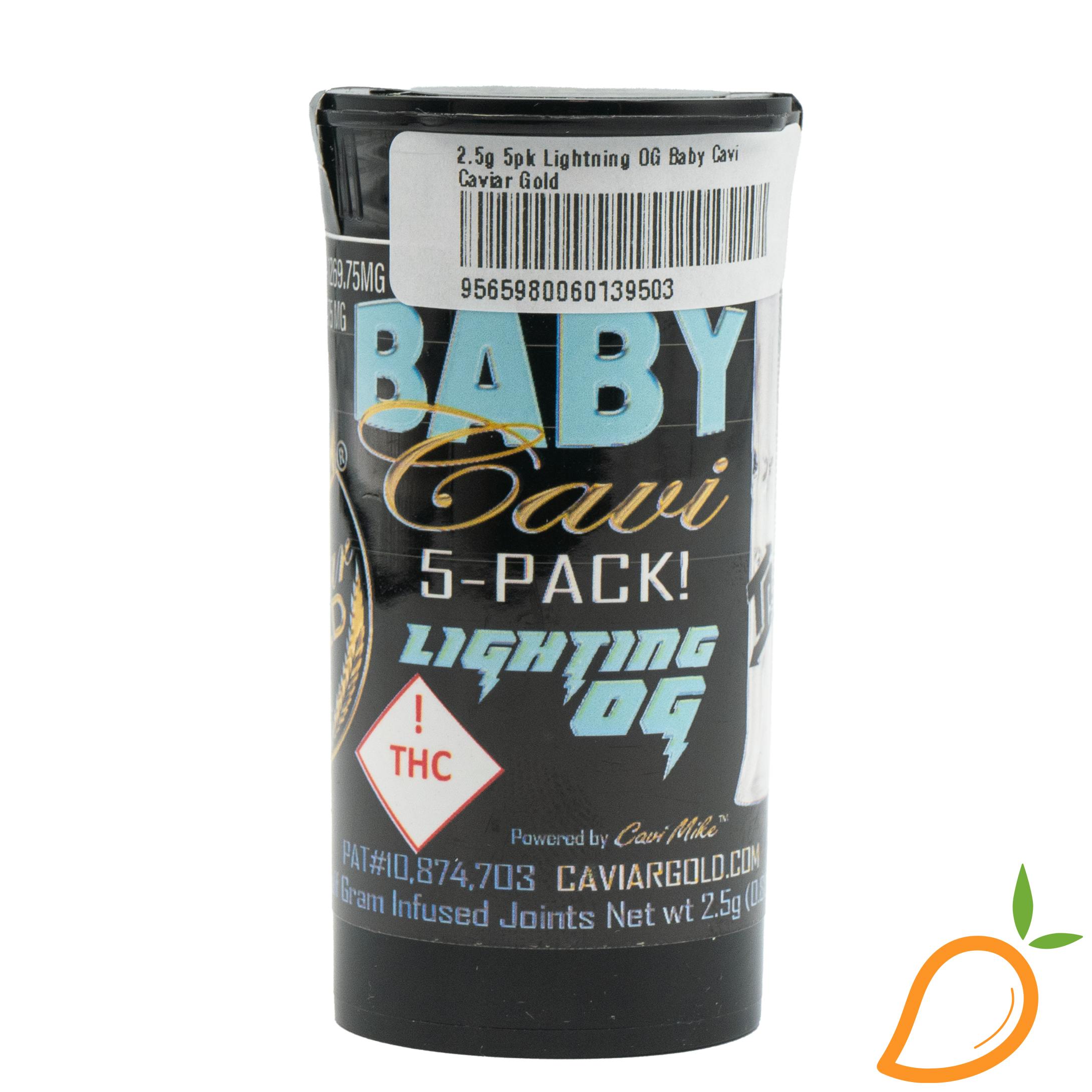 2.5g 5pk Lightning OG Baby Cavi Caviar Gold