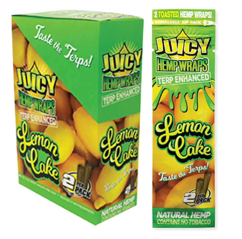 Product Juicy Jay's - Terp Enhanced Hemp Wraps - Lemon Cake - 2pk