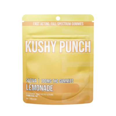 Kushy Punch - 100mg Gummies - Lemonade - EDIBLES by Kushy Punch at King of Budz
