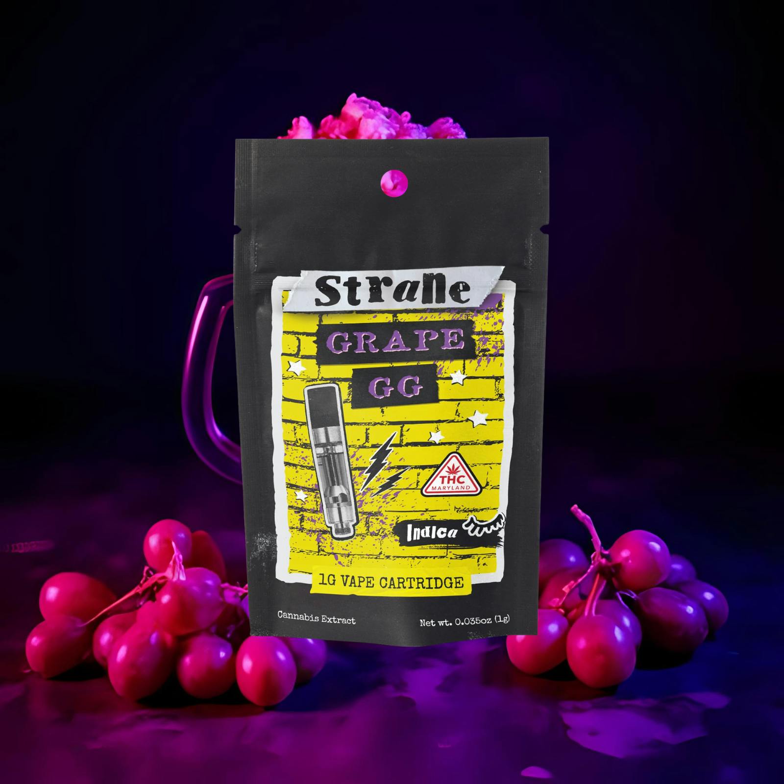 Strane Grape GG | 1g Live Resin w/ Terpenes Cartridge - Redi