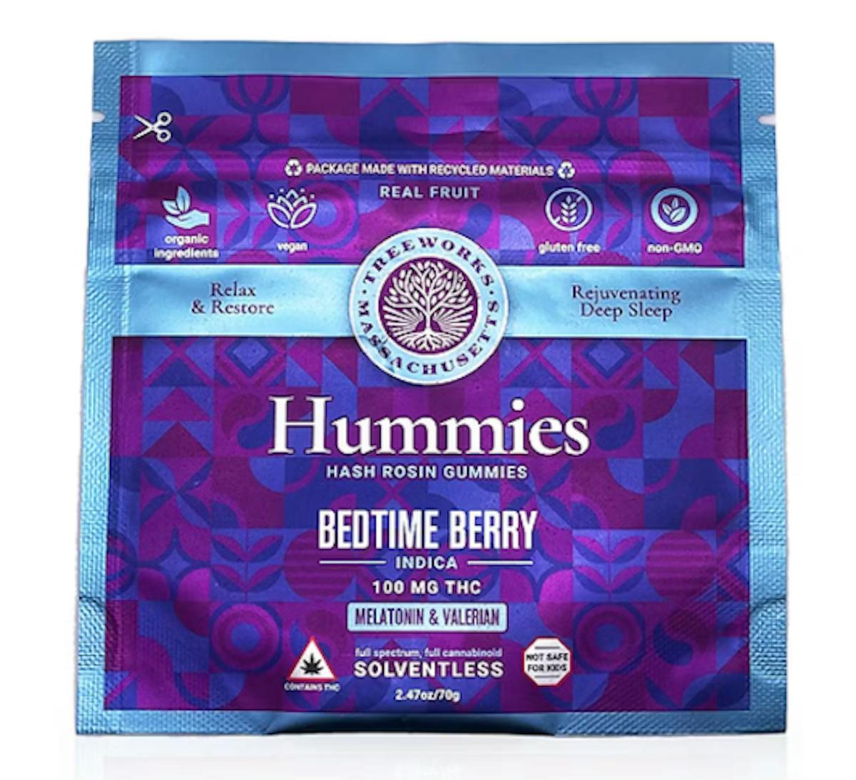 Photo of Hummies Sleep Bedtime Berry Hash Rosin Gummies 100mg 20pk