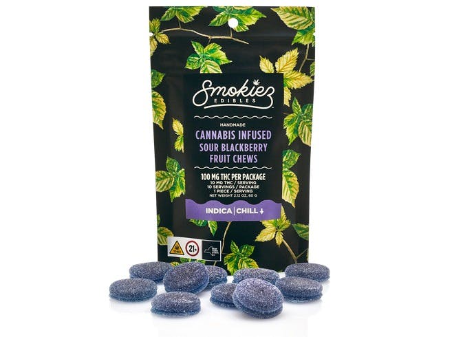 Smokiez - Sour Blackberry Fruit Chews 100mg - 10pk