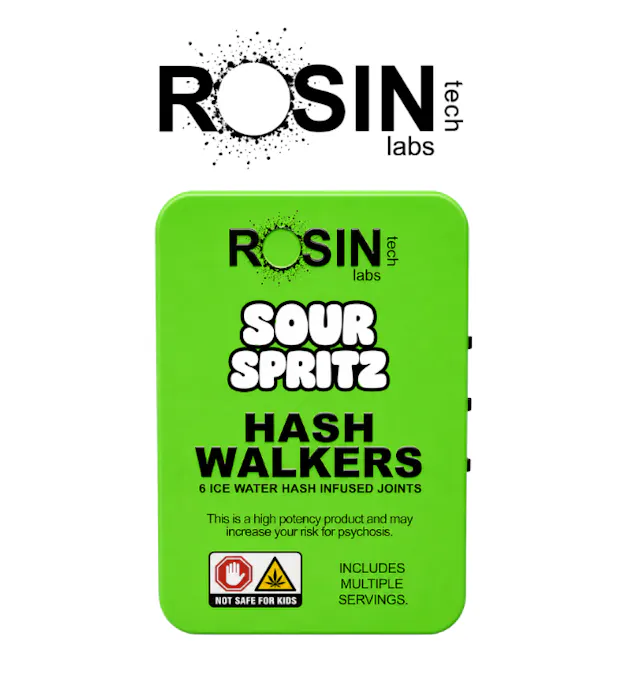 Rosin Tech Labs Hash Walkers Sour Spritz 6pk/3g (sativa hybrid, infused pre roll packs)
