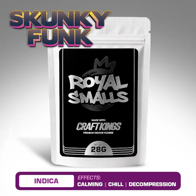 Craft Kings Royal Smalls Skunky Funk 28g (indica, small buds)
