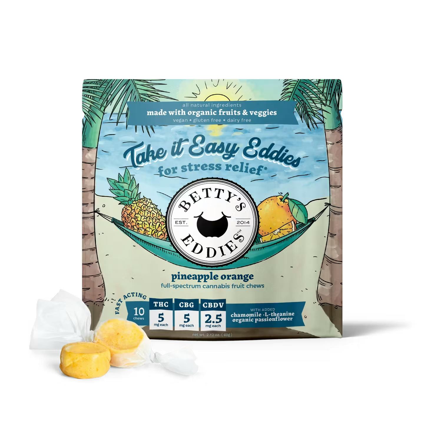 Product Betty's Pineapple Orange Chews | Edibles | 50mg