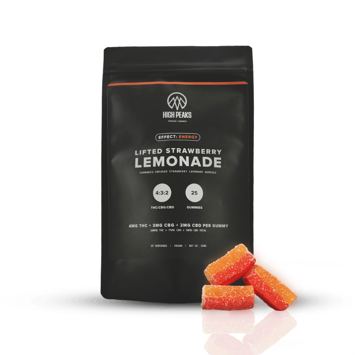 Image of High Peaks – Lifted Strawberry Lemonade | 100mg Gummies
