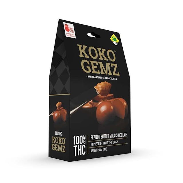 10mg THC per chocolate. We combined two things we loved, chocolate and cannabis, to craft a delectable assortment of infused treats. Using only high-quality Belgian chocolate, our chocolatiers created an array of rich and smooth Koko Gemz. With every sphere of chocolate, you can enjoy with confidence because we are dedicated to delivering on both taste and consistency. Indulge on Koko Gemz to start your morning, get through your day, or relax at night. Chocolates are gluten free and vegetarian.