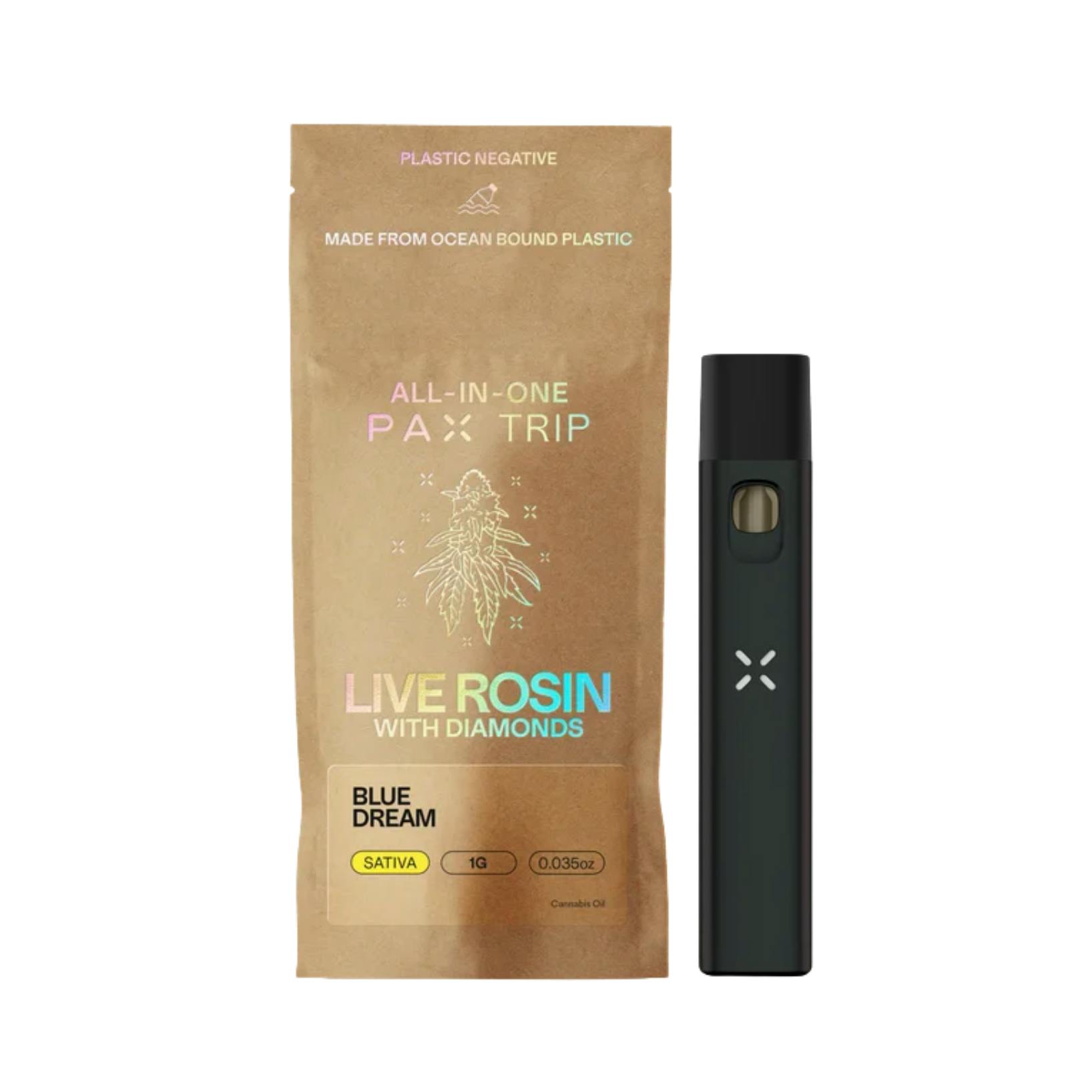 Pax - Blue Dream Live Rosin With Diamonds Disposable - 1gPAXSativaTHC: 78.17%CBD: 0.33%TERPS: 6.92%4th of July Weekend! Spend $100 get $15 Off!+6