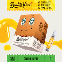 BUDDERFACE | Gremlin Pie | 1G | Artisanal Live Resin 510 Disposable Cart - product image at King of Budz