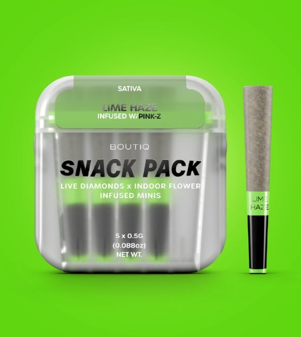 Boutiq | Lime Haze x Pink-Z | Snack Pack Diamond Infused | 5pk | 2.5g