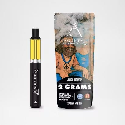Society C SOCIETY C | JACK HERER | LIVE RESIN DISPOSABLE SATIVA/HYBRID — VAPORIZERS