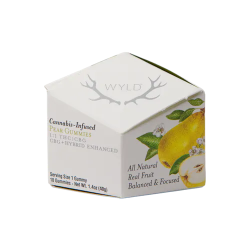 WYLD | Pear 1:1 THC:CBG Hybrid gummies | 10mg-1