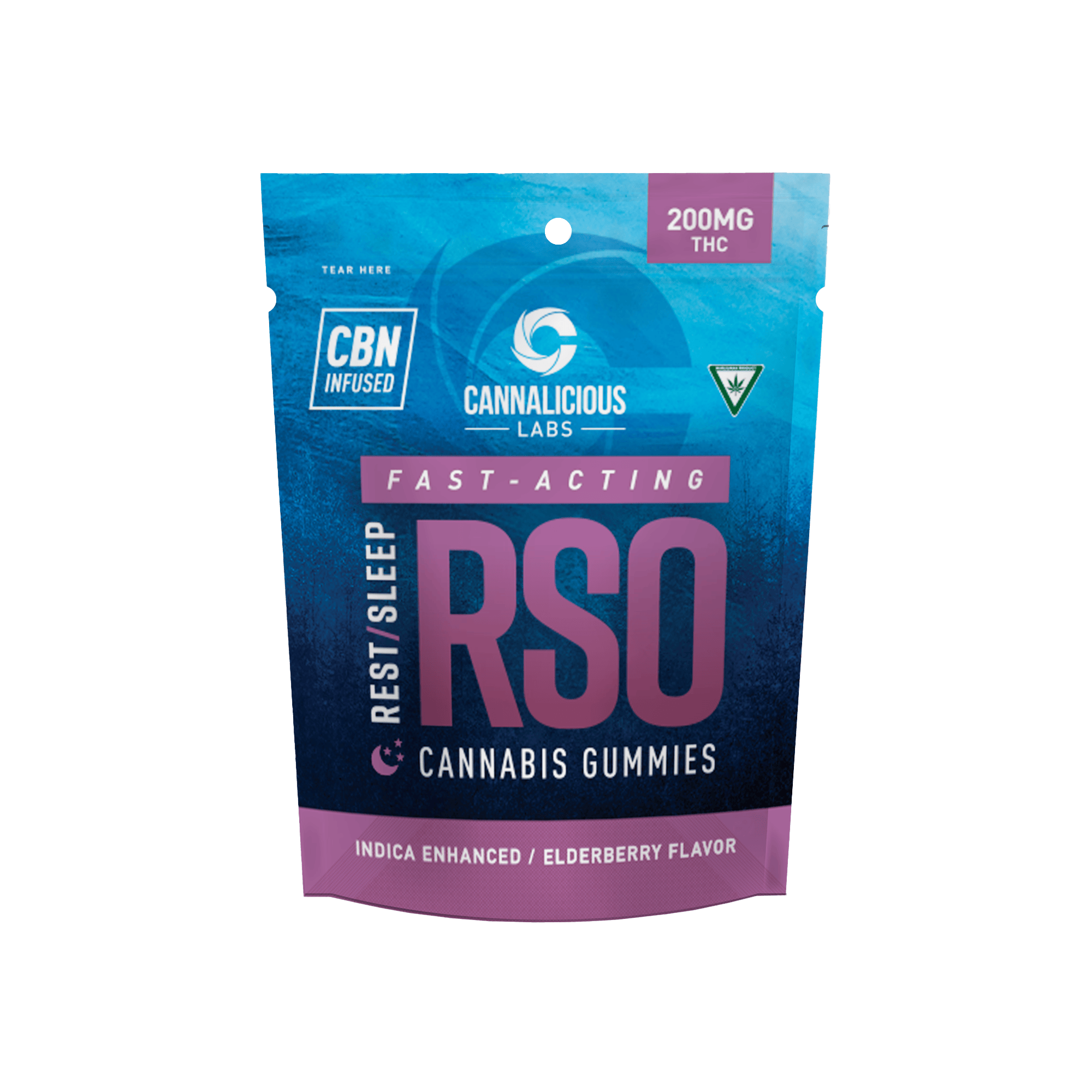 Cannalicious - 200mg RSO Rest Gummies - Elderberry