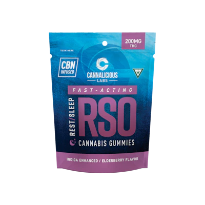 Cannalicious - 200mg RSO Rest Gummies - Elderberry