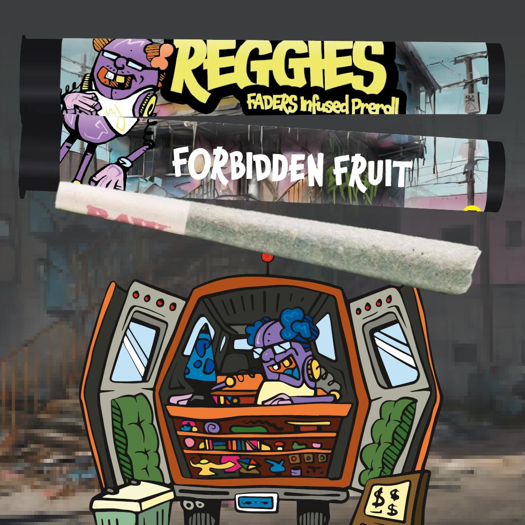 Product: Reggie's Faders | Forbidden Fruit | Infused Pre-roll | 1.25g | Indica