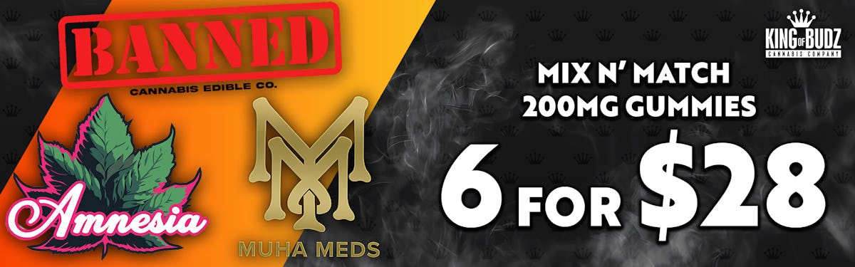 Amnesia/Mambas/Banned/The 8th 200mg Gummies 6/$28