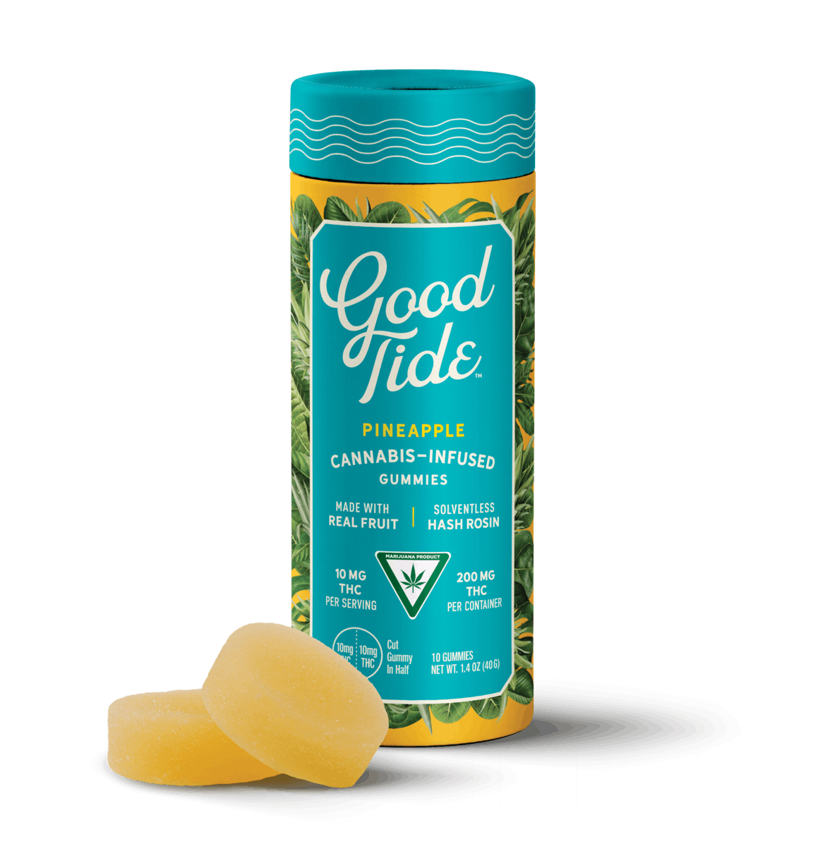 Good Tide - 200mg Hash Rosin Gummies - Pineapple (S)