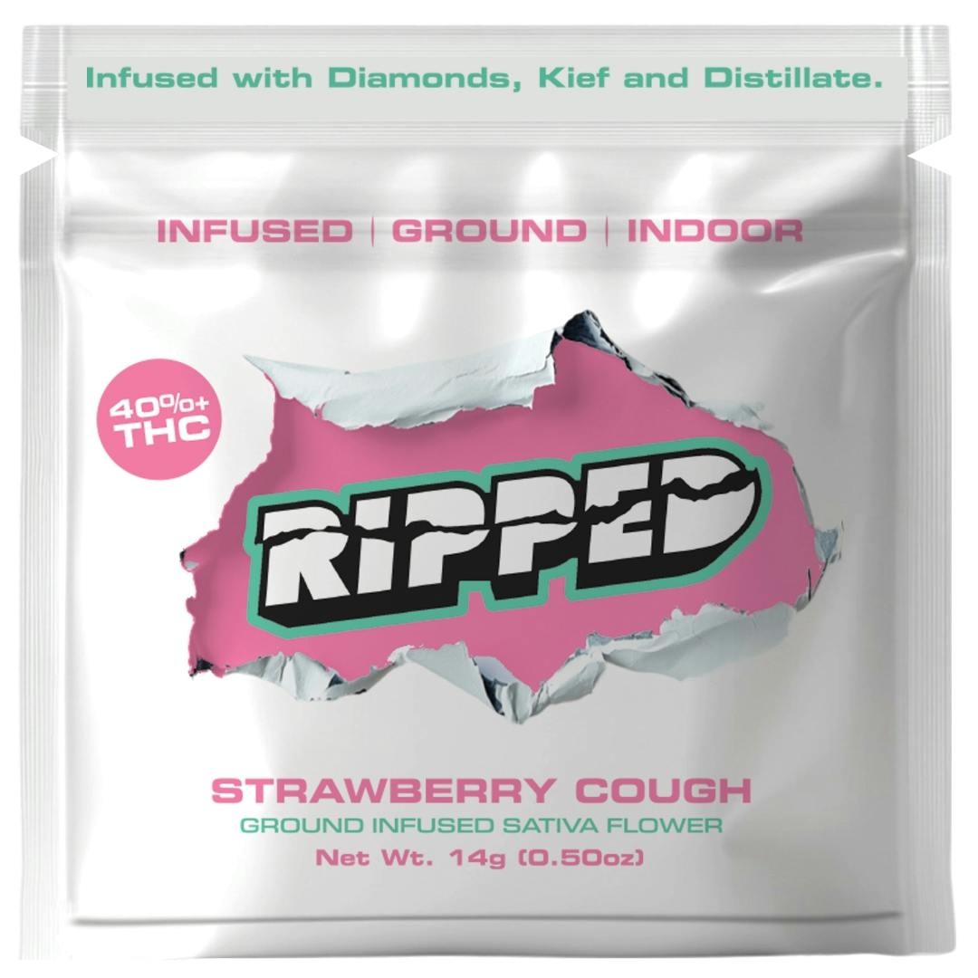 Ripped | Strawberry Cough | Hash Infused Ground Flower | 14g