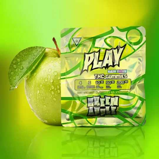 apple2586SEEGAIA パット　クリーム8点 Play | Green Apple | 200mg | Live Rosin Gummies | Grand Rapids, MI