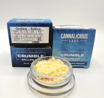 Cannalicious - 7g Crumble Baller Jar - Outlaw - CONCENTRATES by Cannalicious Labs at King of Budz