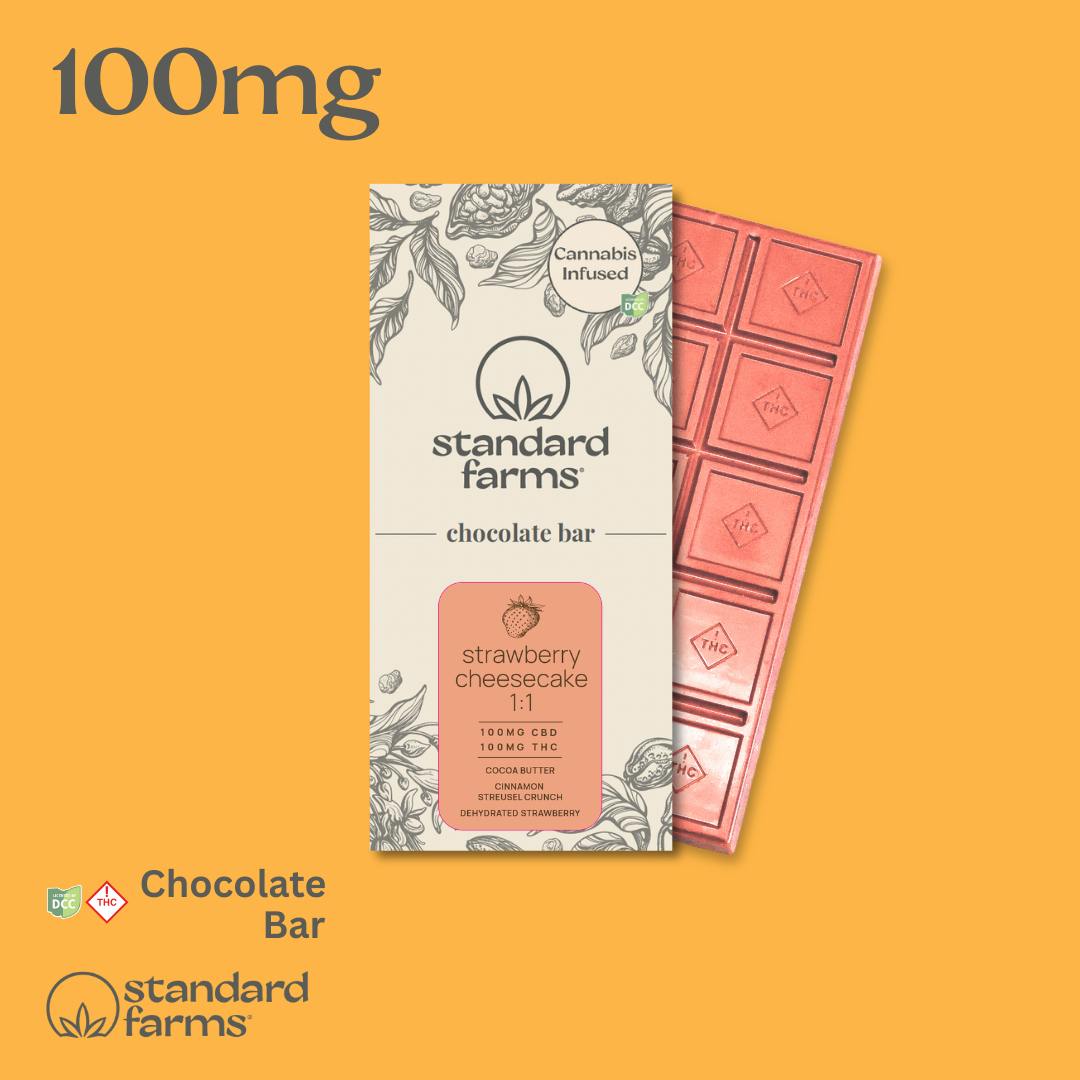 CBN - Strawberry Cheesecake Chocolate Bar 1:1 | THC:CBN | 100mg