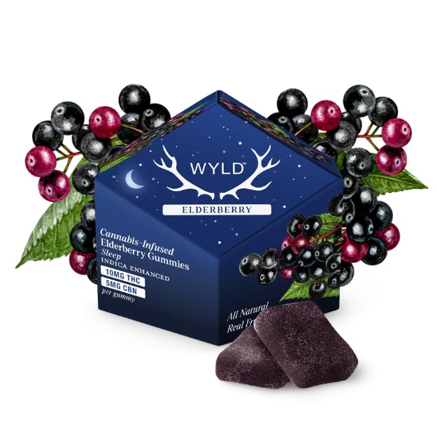 Elderberry 2:1 CBN + Indica Enhanced Gummies | 100:50mg