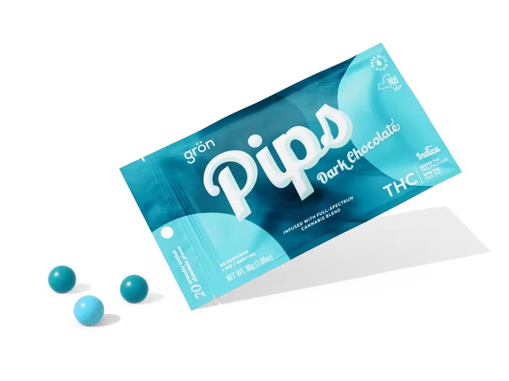 Pips | Dark Chocolate Pips | Indica | 100mg | 20ct