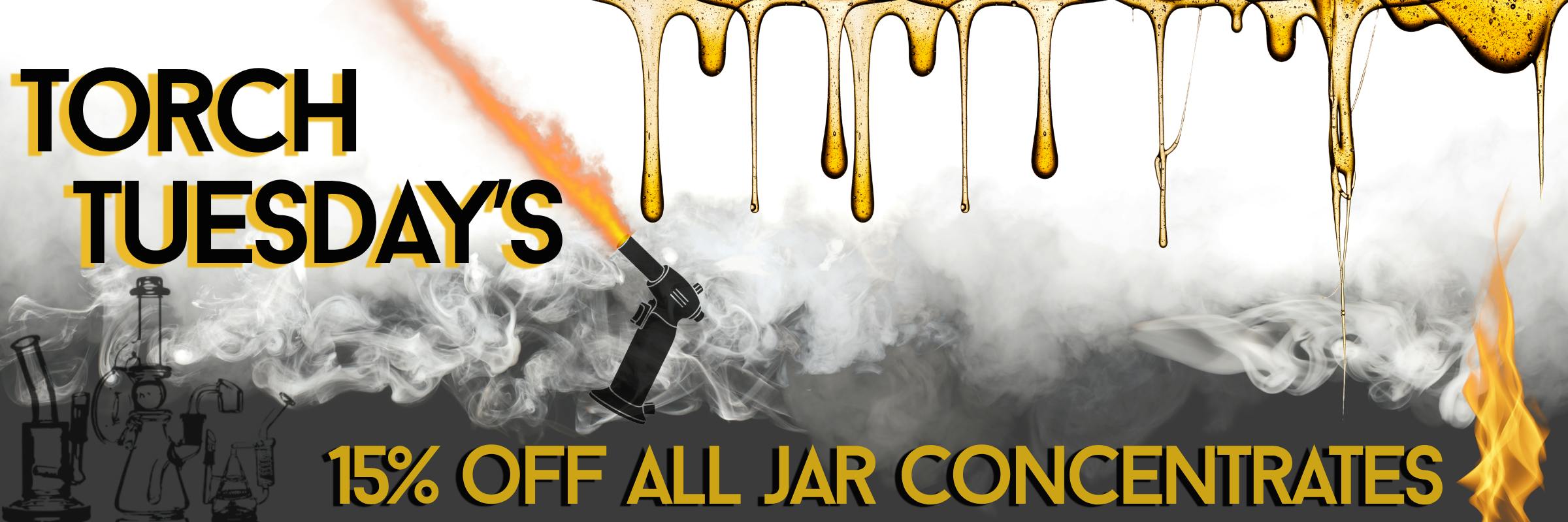 Dispensary Concentrate weed deals on sale Tuesday Boss Leaf 