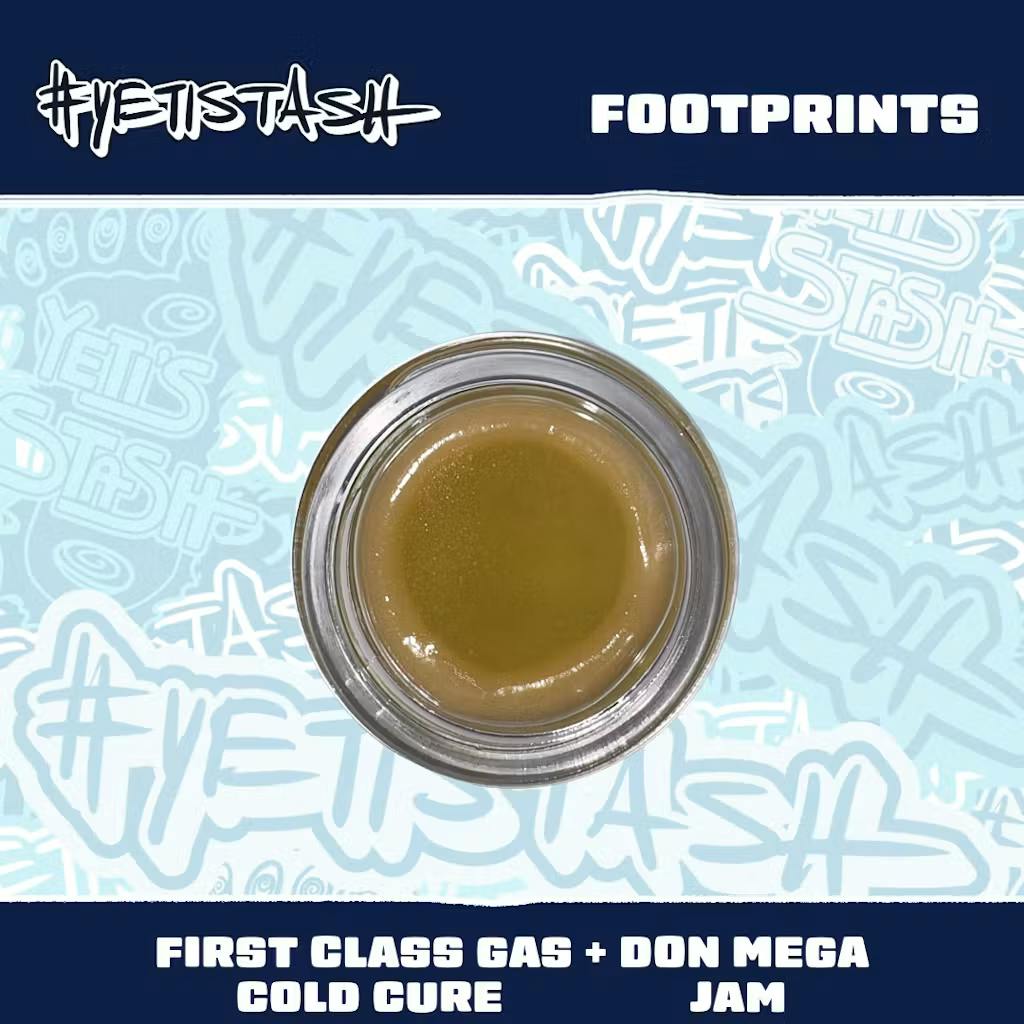 Yeti Stash - 2g Live Rosin Footprint - First Class Gas/Don Mega