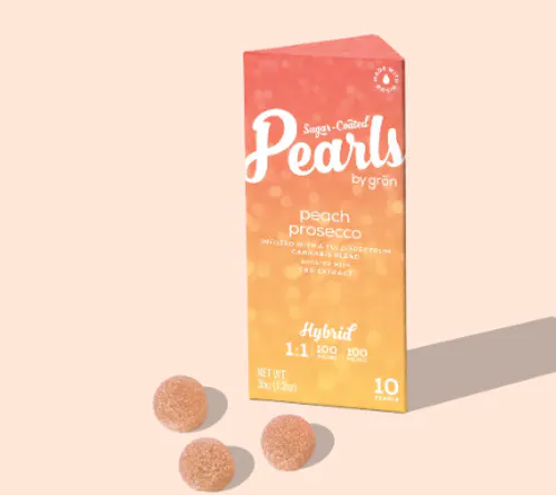 Peach Prosecco Pearls | Gummies | 10pk | 100mg-1